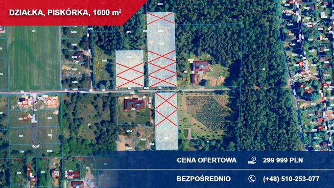 Działka budowlana 1000 m² – Piskórka, gm. Prażmów