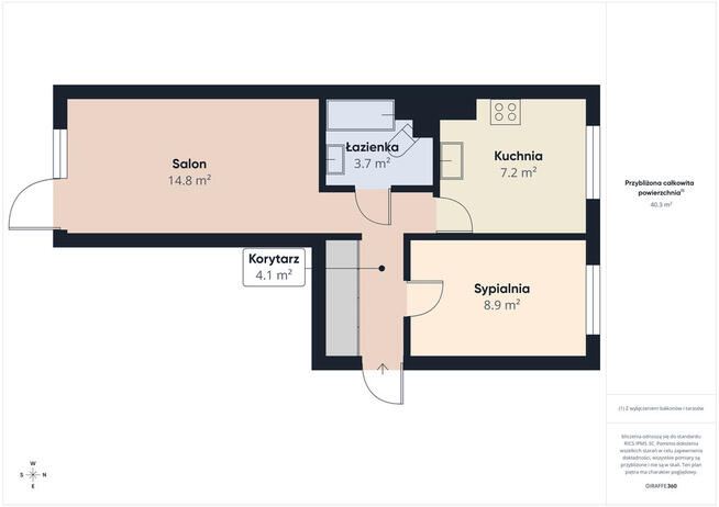 Dwupokojowe, dwustronne mieszkanie na sprzedaż