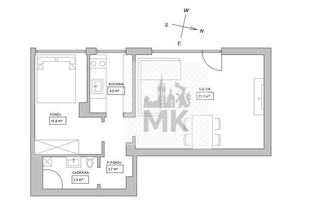 Mieszkanie Kraków Kraków-Śródmieście, Ugorek, Łąkowa