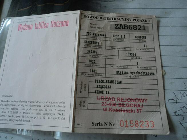 sprzedam FIATA 125p z 1974r 1.5 b stan KOLEKCJONERSKI jeden właśi.