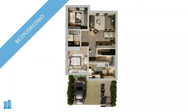 4-pokojowe mieszkanie z ogrodem w nowym szeregowcu