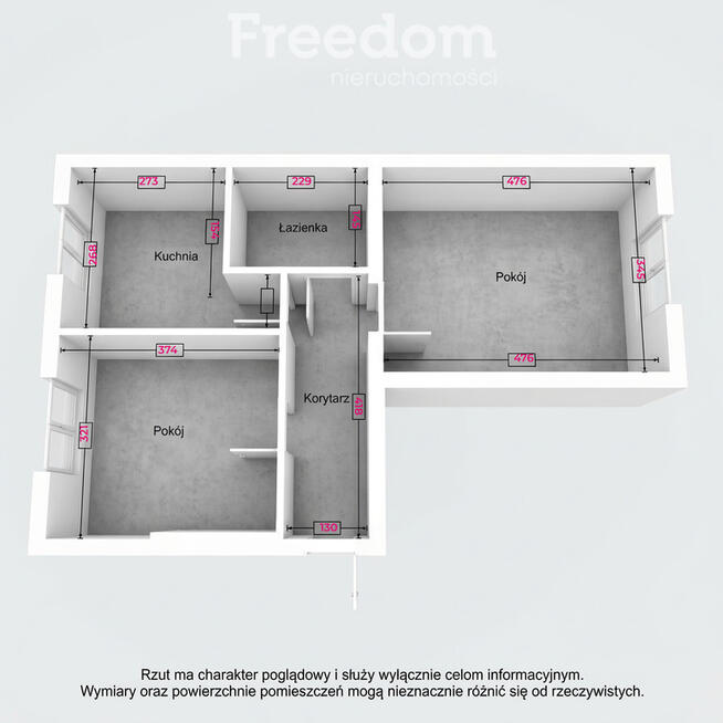 2 pokoje | 46 m² | Wyszyńskiego | 2 piętro