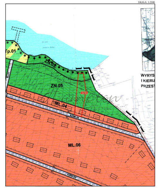 Działka budowlana Kojtryny gm. Biskupiec,