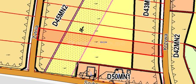 Działka budowlana 2073 m² ul. Żytnia, Piece