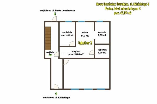 Nowa Starówka: mieszkanie na parterze