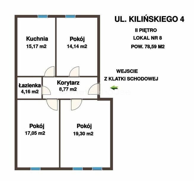 Nowa Starówka: mieszkanie na 2 piętrze-78,59 m2