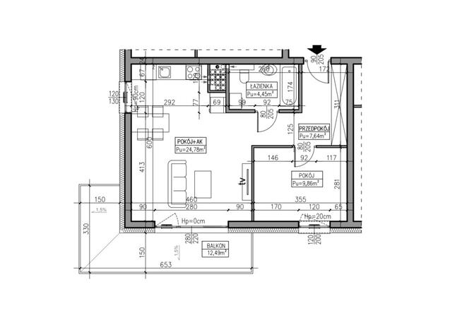 Mieszkanie na wynajem, 50m2, 2 pokoje
