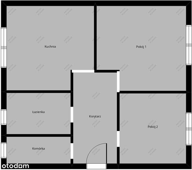 Mieszkanie na parterze 54m, 2 pokoje, piwnica, garaż.