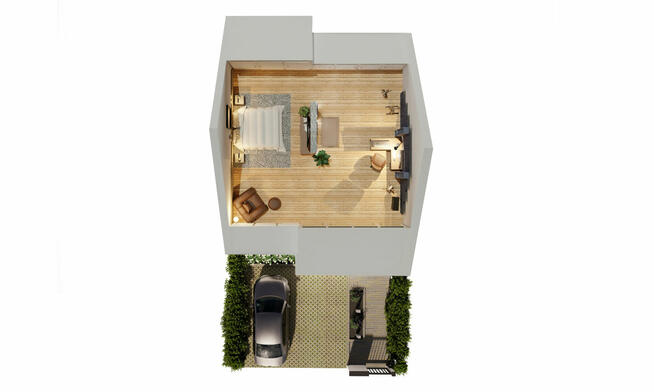 4-pokojowe mieszkanie z ogrodem w nowym szeregowcu