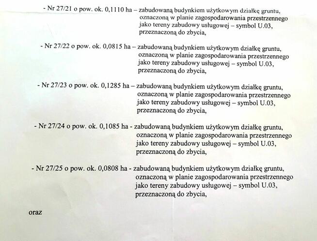 Teren inwestycyjny – rolny lub usługowy – możliwość zakupu c
