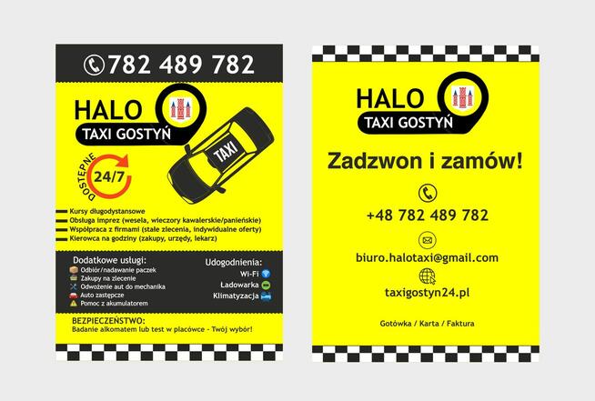 Halo Taxi Gostyń Taksówka Tania 782-489-782 Korporacja