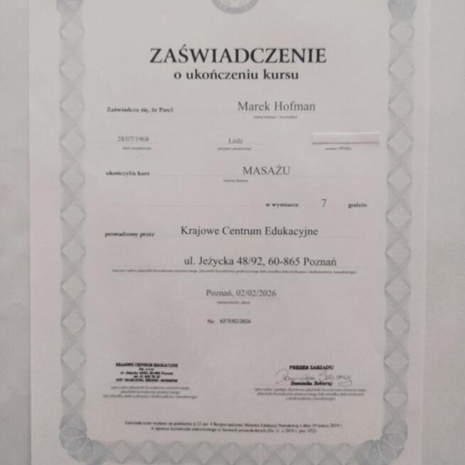 Masaż mobilny Łódź