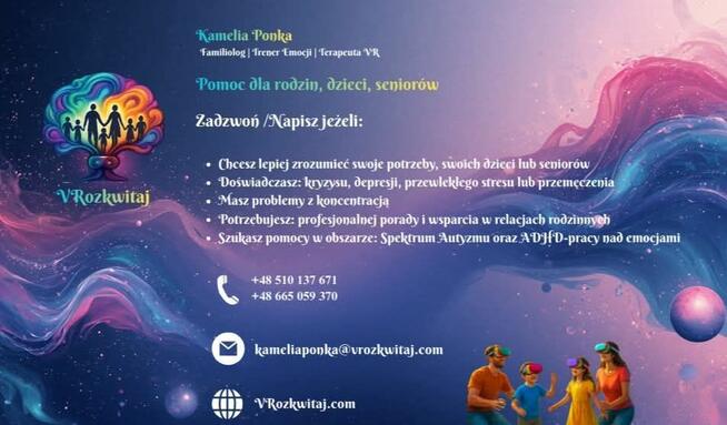 Leczenie depresji, traumy, autyzmu, ADHD Polecamy Terapia VR-