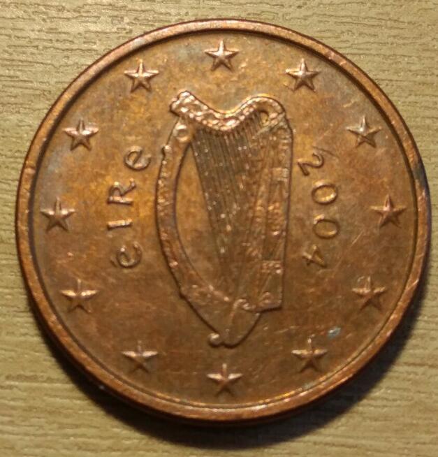 Moneta 1 euro cent IRLANDIA 2004 moneta obiegowa
