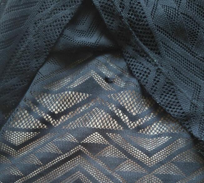 Bluzka top H&M siateczkowa transparentna czarna ramiączka 36