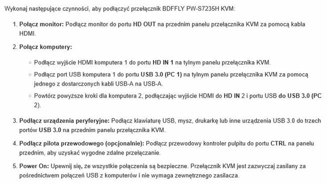 Przełącznik Switch 4K HDMI USB 3.0