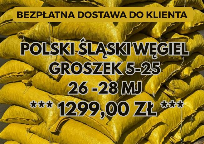 POLSKI WĘGIEL Groszek (5-25) 26-28MJ TRANSPORT GRATIS !