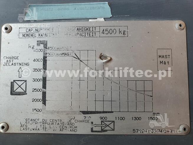 Wózek Widłowy TOYOTA 6FG40 Przesuw TOYOTA 6FGF40 Linde