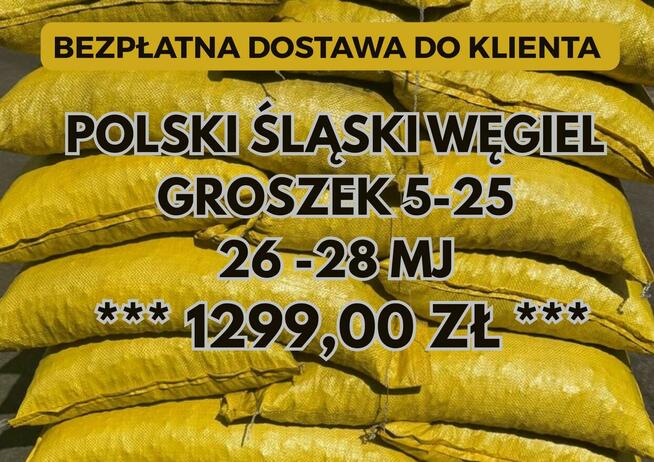 POLSKI WĘGIEL Groszek (5-25) 26-28MJ TRANSPORT GRATIS !