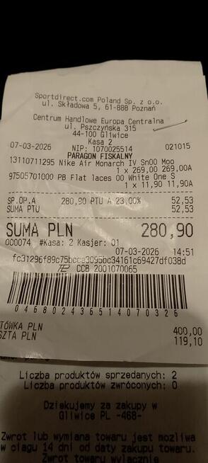 Buty Nike monarch rozmiar 44.5 Nowe