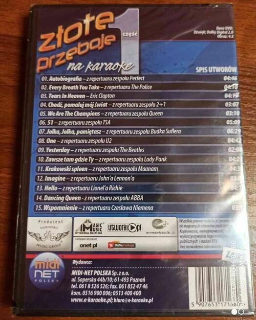 płyta DVD karaoke najlepsze przeboje polskie i zagraniczne Ełk