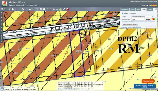 Działka budowlana Prawiedniki gm. Głusk