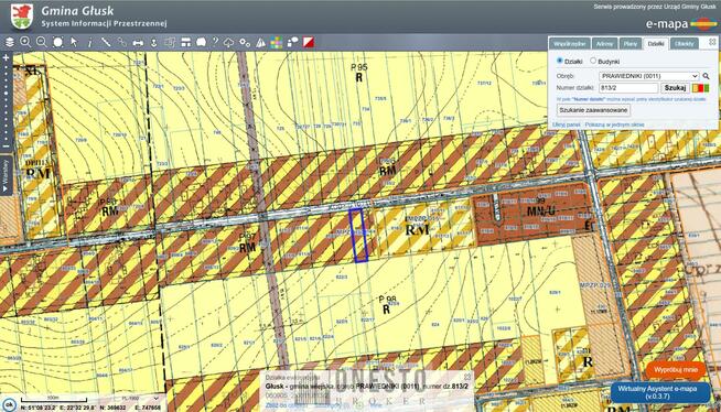 Działka budowlana Prawiedniki gm. Głusk