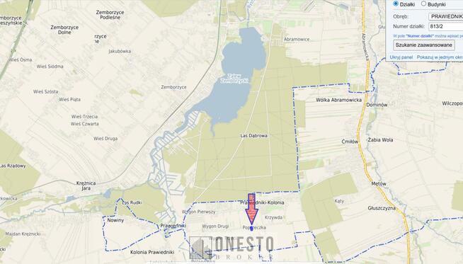 Działka budowlana Prawiedniki gm. Głusk