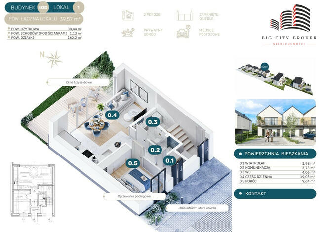 Mieszkanie Krępiec gm. Mełgiew, Kusocińskiego