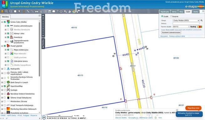Działka budowlana 959m2 – ok. 25 minut do Gdańska