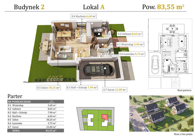 Dom jednorodzinny dwulokalowy| standard premium