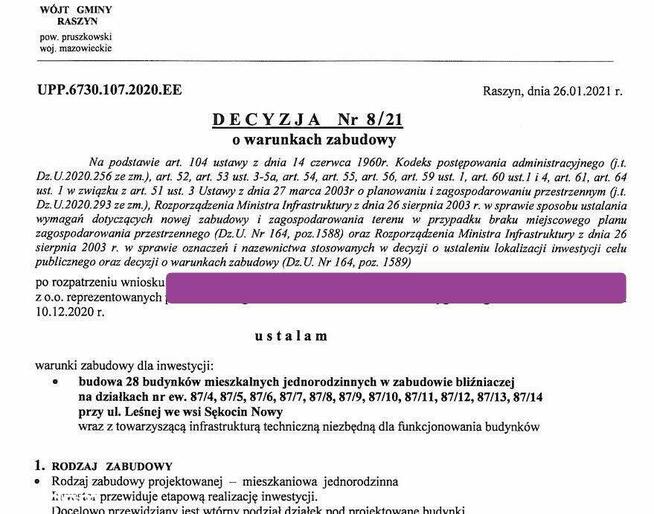 Działka z WZ i PROJEKTEM na 28 lokali mieszkalnych