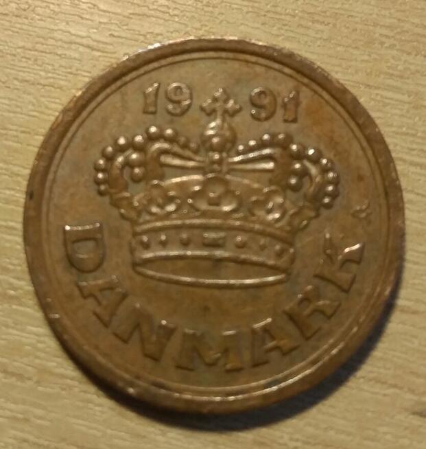 Moneta 25 ore DANIA 1991 moneta kolekcjonerska - WYCOFANA w