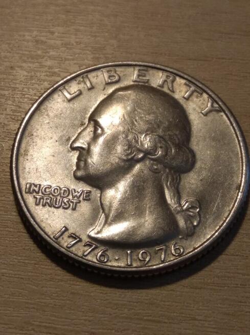 Moneta 25 centów USA 1776-1976 200 rocznica niepodległości