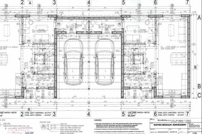 Działka z POZWOLENIEM na BUDOWĘ i PROJEKTEM 2 DOMY po 88m2