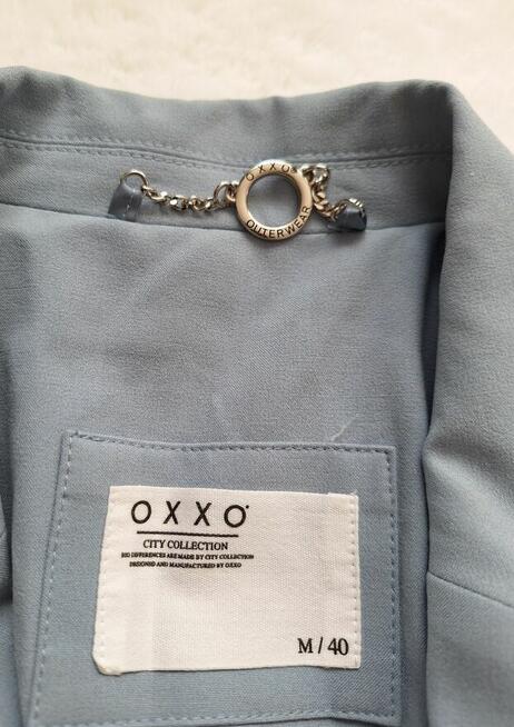 Piękna błękitna marynarka żakiet OXXO 38/40 baby blue