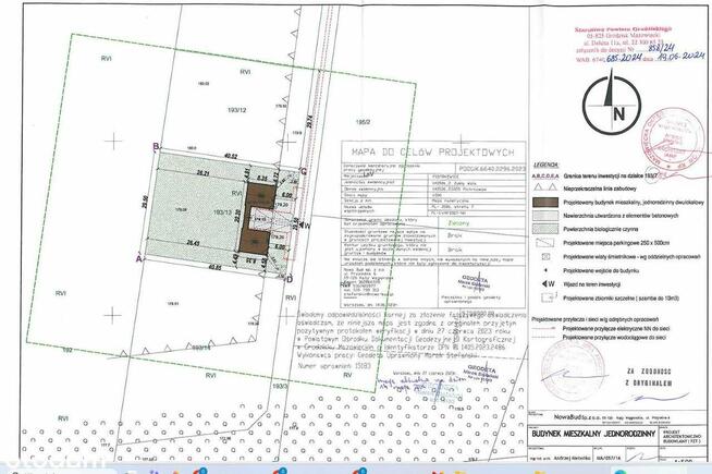 Działka z POZWOLENIEM na BUDOWĘ i PROJEKTEM 2 DOMY po 88m2
