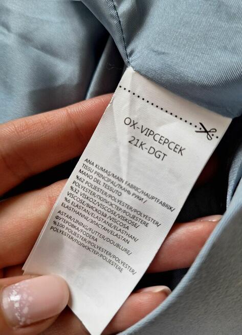 Piękna błękitna marynarka żakiet OXXO 38/40 baby blue