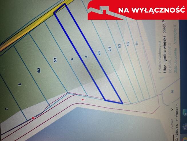 Trzy działki leśne (RL) w Podlodówce gm. Ułęż.