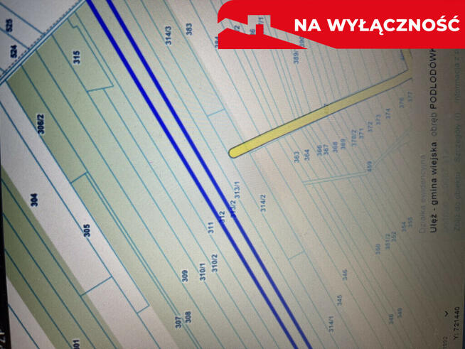 Trzy działki leśne (RL) w Podlodówce gm. Ułęż.