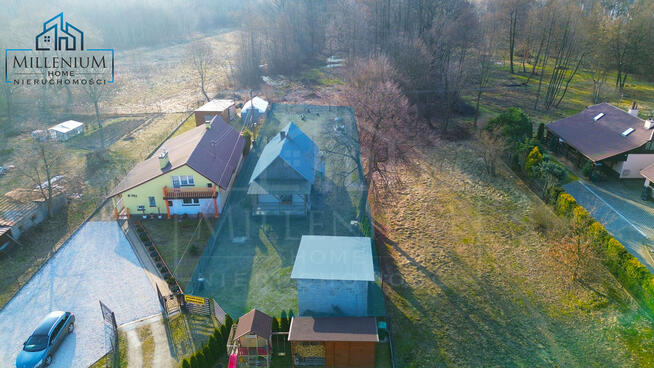 Działka 9 arów z domem i garażem | Wólka Podleśna