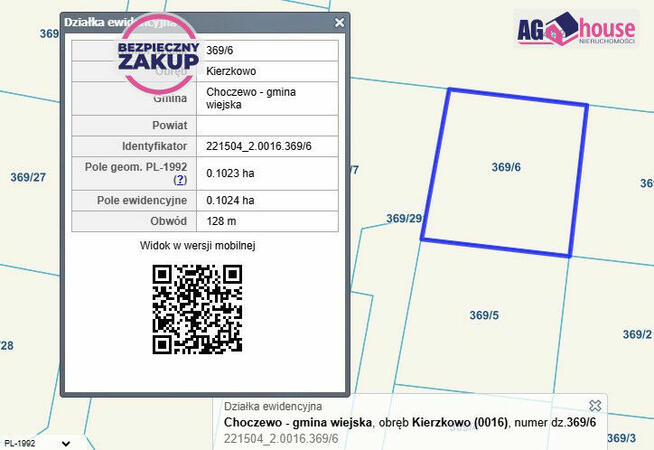 Działka budowlana Kierzkowo gm. Przywidz,