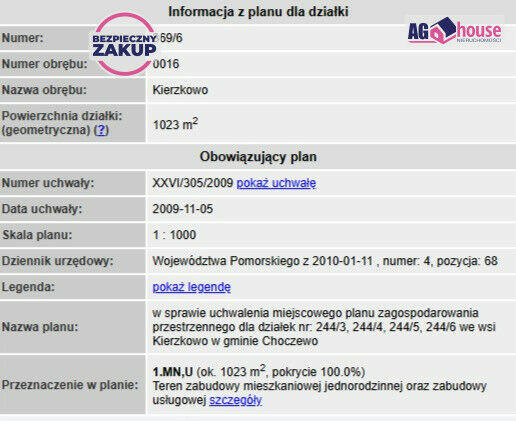 Działka budowlana Kierzkowo gm. Przywidz,