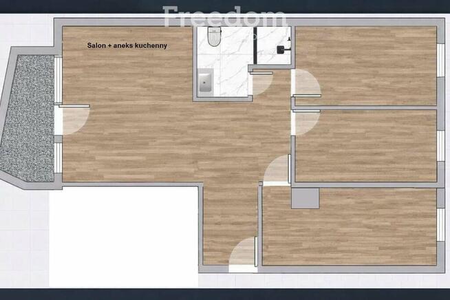 3 pokoje z balkonem – Gocław, Orlego Lotu
