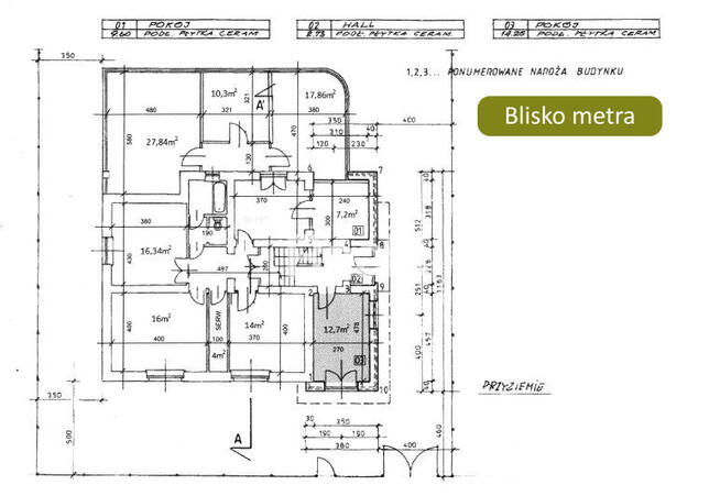 Blisko st. metra Wilanowska
