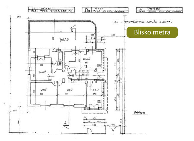 Blisko st. metra Wilanowska