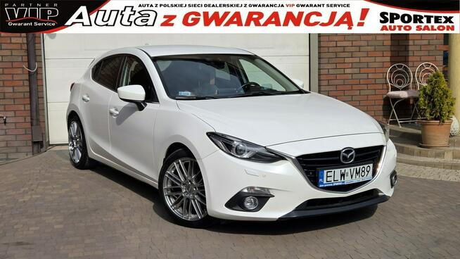 Mazda 3 2.0 165KM,SkyActiv,NAWIGACJA, Head-Up,BIAŁA PERŁA najbogatsza wersja