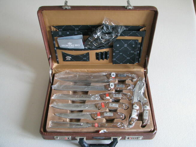 Zestaw noży kuchennych i sztućców w walizce 24 elem Hoffburg
