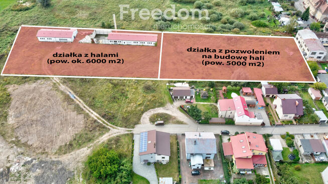 Działka przemysłowo-usługowa z halami w Drezdenku