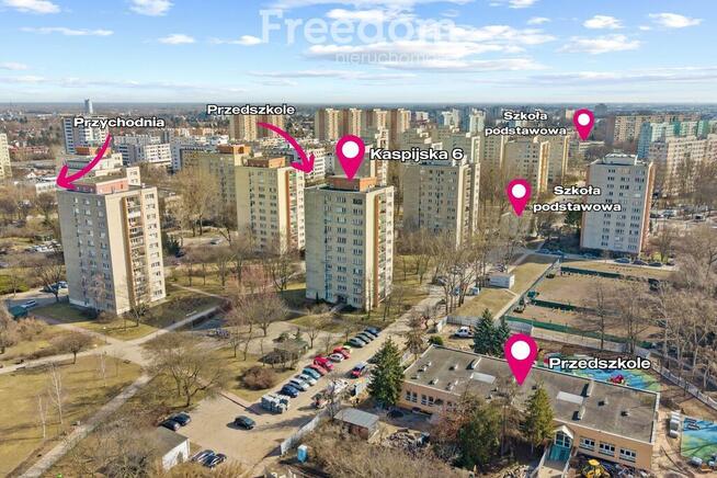 3 pokoje 63 m² z balkonem | ul. Kaspijska